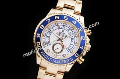Rolex Yacht-Master II 116688-78218 Gold & Platinum Engraved White Watch