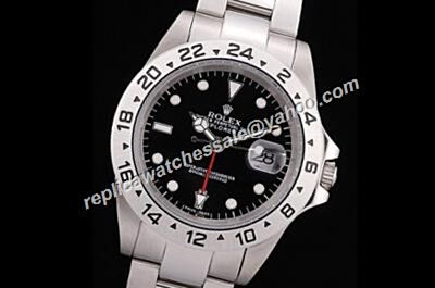 Rolex Explorer Ii 16570 40mm Polar Black Stainless Red Hand Watch