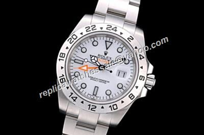Rolex Explorer Ii 216570-77210 Orange Hand  Steel Date White 24-Hour Bezel Watch 