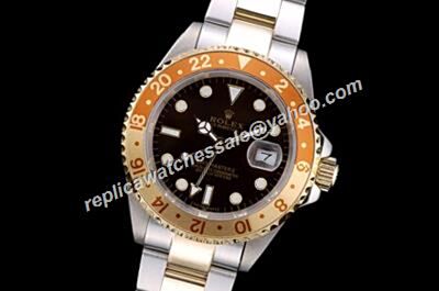 Fashion Rolex GMT Master II Orange 24-Hour Bezel Stainless Steel Automatic Watch