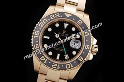 ROLEX GMT-MASTER II Ref.116718-LN-78208 Gold Bracelet Green Hand Watch