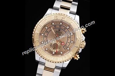 Rolex Yacht-Master II Gold Dial Mens Steel Automatic Movement Watch