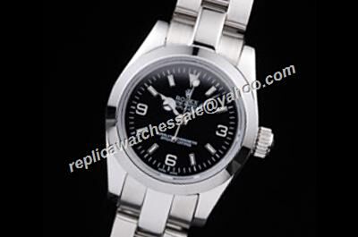 Fashion Rolex Explorer I Stainless Steel Oyster Black Dial Automatic Movement Watch