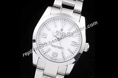 Rolex 6298 Explorer I 36mm White Face Silver Steel Oyster Watch