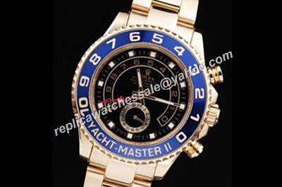 Rolex Yacht Master II Gold Stainless Steel 42mm Blue Bezel Men's Watch