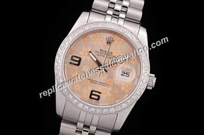 Rolex Datejust Pearlmaster Design Ladies Special Floral Motif Diamond Pink Gold Watch 