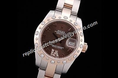 Luxury Ladies Rolex Datejust Pearlmaster 178341 Brown Dial  Watch 