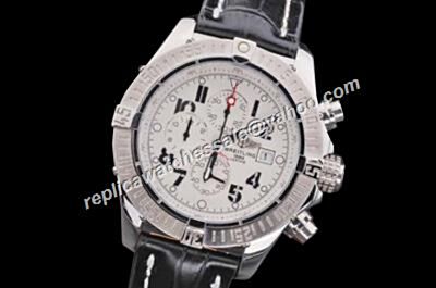 Breitling Avenger II A13980 Gents Chronograph Silver SS Date Watch  For Men