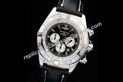 Breitling 44 Evolution Silver Case Chronomat 24 hours Mens Watch