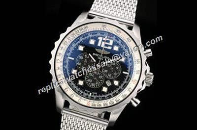 2017 Breitling Navitimer Serie 49mm World Chronograph Black 24Hours Silver watch 