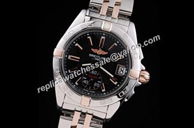 Breitling Chronomat 2-Tone Bracelet Date Males Quartz Date Watch Replacement 