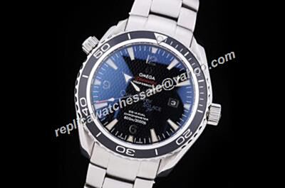 Men's Omega Seamaster Swiss Co-axial 600m Professional Black Silver Bracelet Swiss Date Watch 