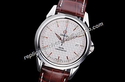 Cheap Omega De Ville Prestige Brown Leather Strap 38MM  Watch 