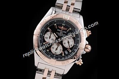  Breitling CB014012/G713/378C Airborne Chronomat Date Rose Gold Bezel Watch 