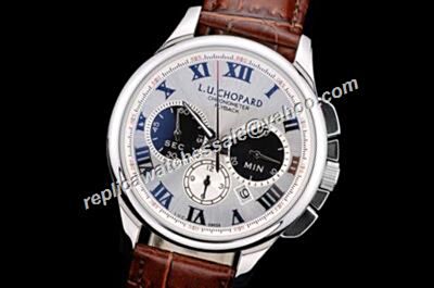 Chopard Classic Racing Mille Miglia GTS Date Brown Strap Watch 