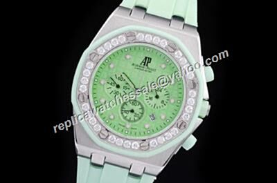 AP Offshore Lady Alinghi ChronographLtd.Edition Green Diamond Bezel Dress Watch