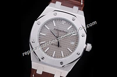 Clone Audemars Piguet Automatic Men's Grey Royal OAK Silver 40MM Watch