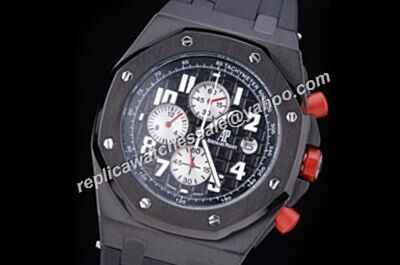 AP Offshore Singapore F1 2008 Limited Edition Chronogaraph Men's Carbon Black 2-Tone Watch 