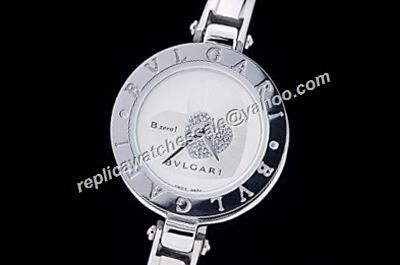 Bvlgari B.Zero1 Diamonds Heart 35mm Silver Bracelet   Watch