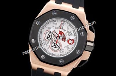 AP Offshore Alinghi Team Limited Edition Chronogaraph Men's Rose Gold Case Black Bezel Watch 