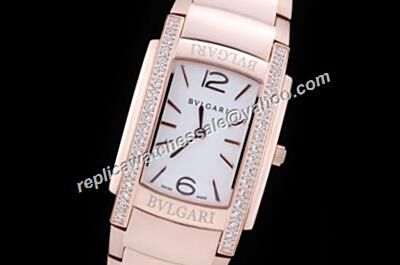 Ladies’ Bvlgari ASSIOMA AA31WGD1GD1 Diamonds  Rose Gold 32mm Watch 