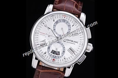 Montblanc 4810 Chronograph Ref U0102378 Men's White Gold Date Auto Watch