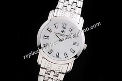 Vacheron Constantin Diamonds White Gold Patrimony Quartz  40mm Watch 