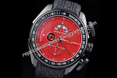 Porsche Design Regulator Power Reserve Chronograph Red Date Tachymeter Bezel Watch 
