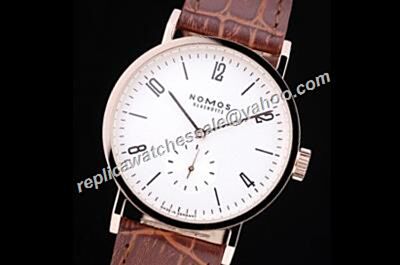 Nomos Tangomat 641 Automatic 38mm Rose Gold White Face Watch 