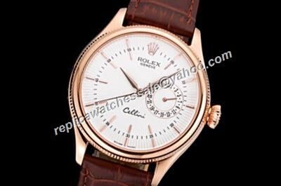 Rolex 18K 50515 Rose Gold Men's Wrist Watch 38mm Cellini Watch 
