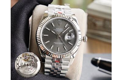 Classic Rolex Datejust Stainless Steel Case Solid Strap Black/Purple/White/Dial Wear-Resistant Mirror Watch