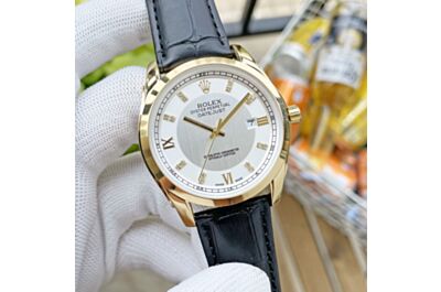  Excellent Quality Imported Calfskin Strap 316 Stainless Steel Case Mineral Mirror Rolex Watch