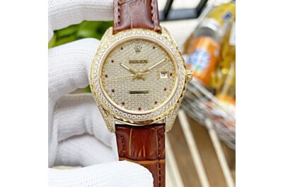 Luxury Rolex Datejust Stainless Steel Case Mineral Super Mirror Diamond Bezel Couple Pair Watch