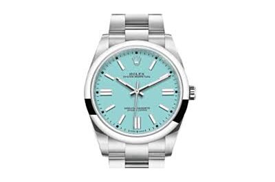 AAA  Rolexe Oyster Perpetual Sky Blue Dial Parallel Bars Hour Markers Watch For Men 126000