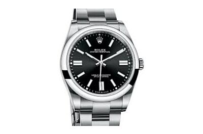 Rolex 126000 Oyster Perpetual Black Dial Parallel Bars Hour Markers Oyster Strap  Watch For Men