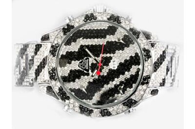 Jacob & Co 47mm Full Diamonds Ladies 2-Tone Five Time Zone Watch 