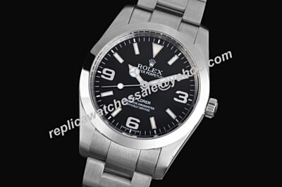 Rolex 114270-78690 Swiss Explorer I Black Dial Steel Mens Watch LLS201