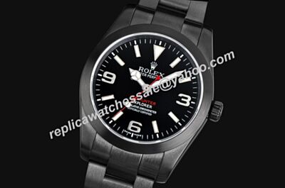 Swiss Rolex Explorer I Steel Special All Black Pro-Hunter Watch LLS217
