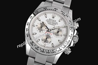 Rolex Swiss Movement Automatic Daytona White Dial Steel chrono  Watch LLS231