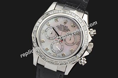 Brand New Swiss Auto Rolex  Diamonds Bezel Daytona Pearlmaster 40mm Watch LLS395