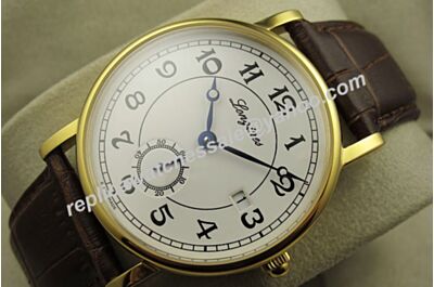 Swiss Longines Heritage Conquest Classic 18K Rose Gold Auto Seconds Repeater Date Watch LQ067