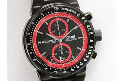 Oris WilliamsF1 Team  Chronograph Ref  673 7563 4754 RS 45mm Quartz Black Bezel Watch 