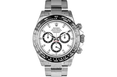 Classic  Rolex Black Chronograph Bezel White Dial Cosmograph Daytona m116500ln-0001 Watch For Men