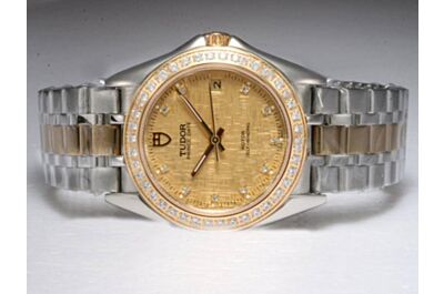 Tudor Prince 39mm Automatic Date Rose Gold Watch Diamond Scale 2-Tone Watch 