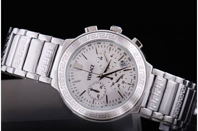 Versace Dv One Chrono 11CC9D009SC09 Ceramica White Gold Bracelet 41mm Watch 