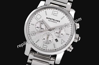 Montblanc Chronograph Timewalker Ref U09669 Automatic Date Swiss White Gold 43mm Watch  WBL011