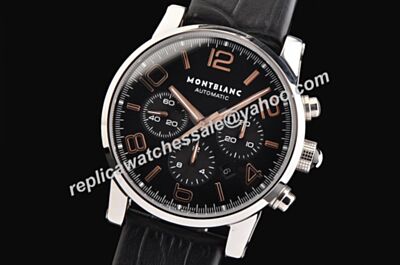  Montblanc Swiss Montblanc U0104668 Silver Timewalker Chronograph Men's Orange Marker Watch WBL018