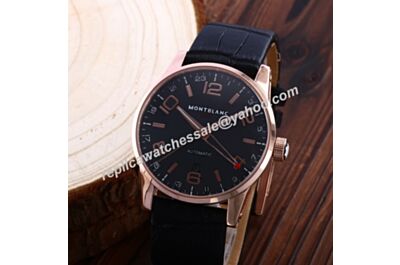 Swiss Montblanc Timewalker GMT Rose Gold SS 42mm Date Male Watch Rep WBL027