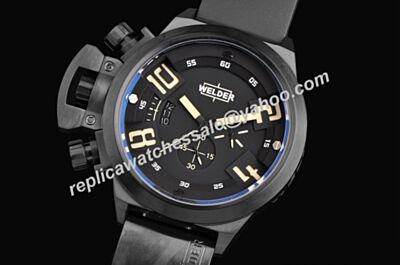 Welder K24-3700 Men's Chronograph Carbon Black Seconds Repeater Watch 