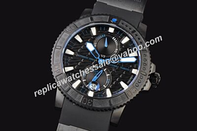 Ulysse Nardin Diver Monaco Limited Edition Ref 263-33-3C/82 Titanium Black Sea 200m Watch Rep 